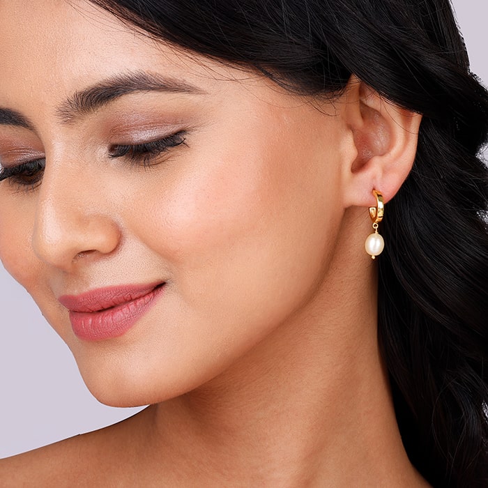 Golden Ocean's Luster Hoop Earrings