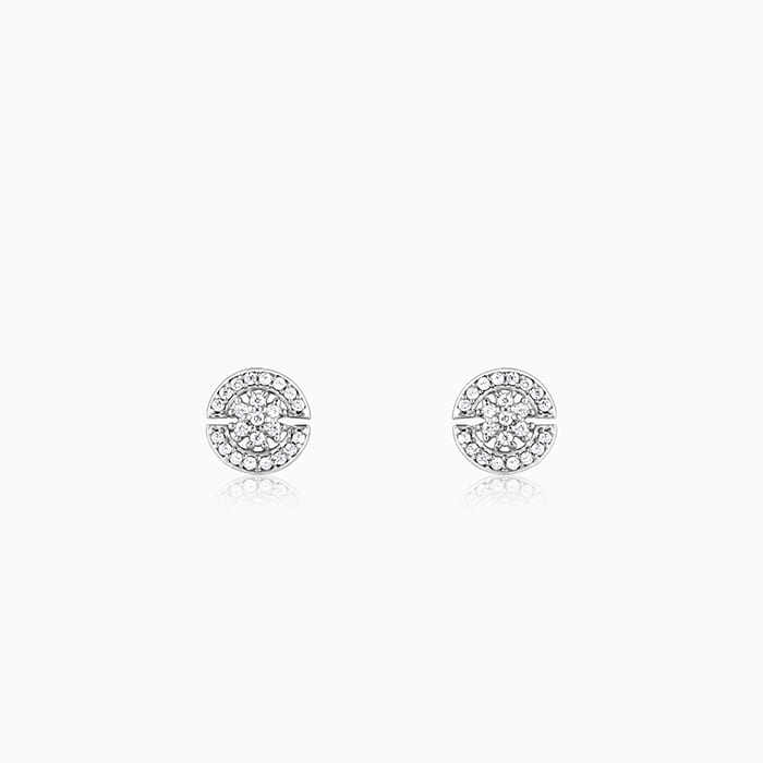 Silver Circular Earrings