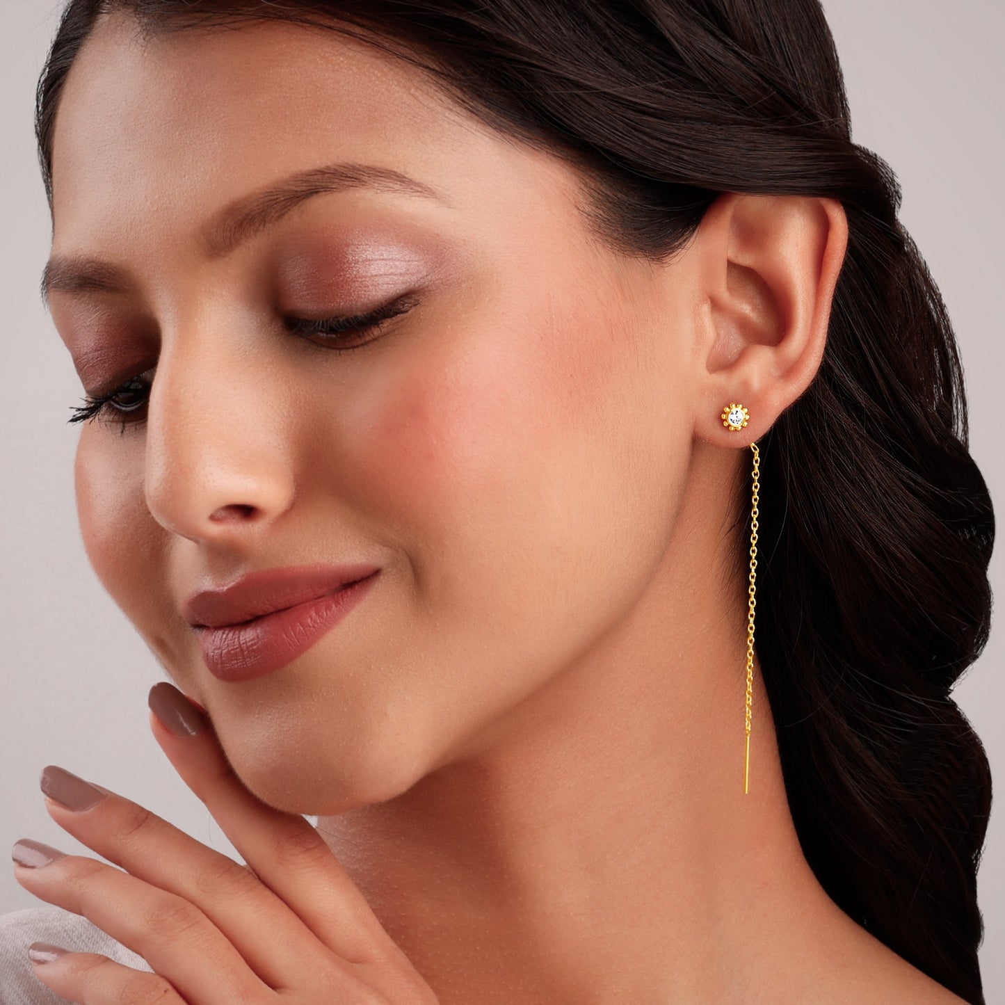 Golden Bling Sui Dhaga Earrings