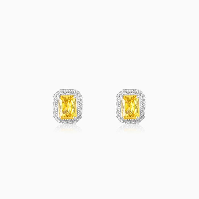 Silver Citrus Zest Sparkler Earrings