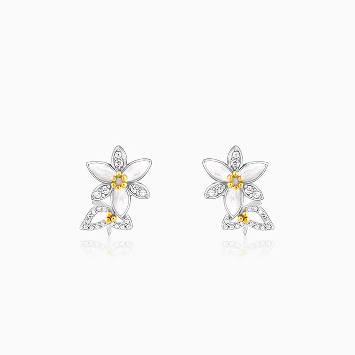 Silver One in a Trillium Earrings
