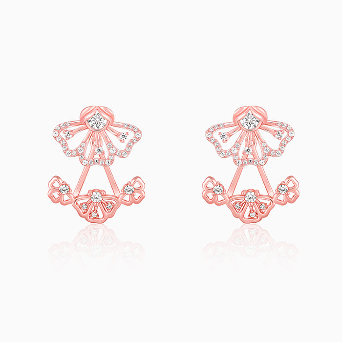Rose Gold Eyebright Convertible Earrings
