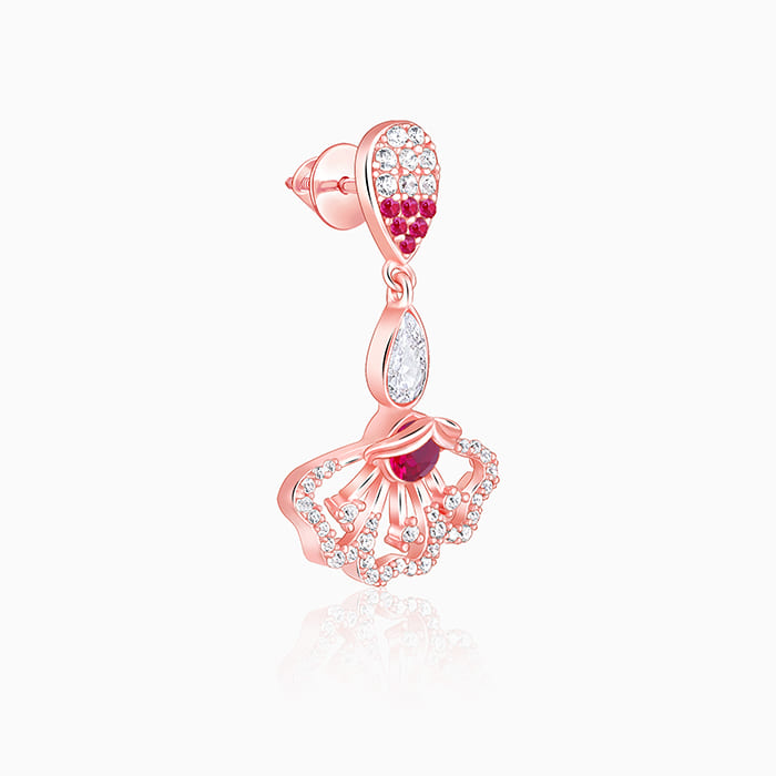 Rose Gold Crowning Eyebright Dangler Earrings