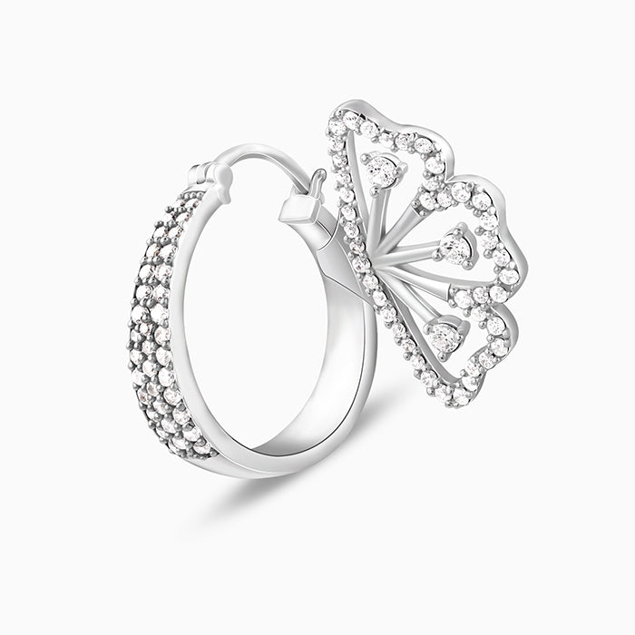 Silver Iconic Eyebright Hoop Earrings