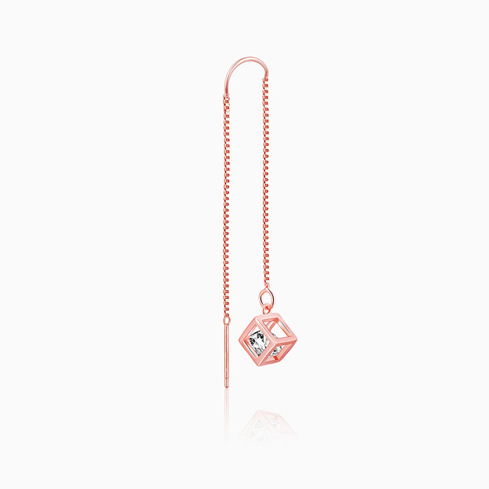 Rose Gold Cubic Crystal Earrings