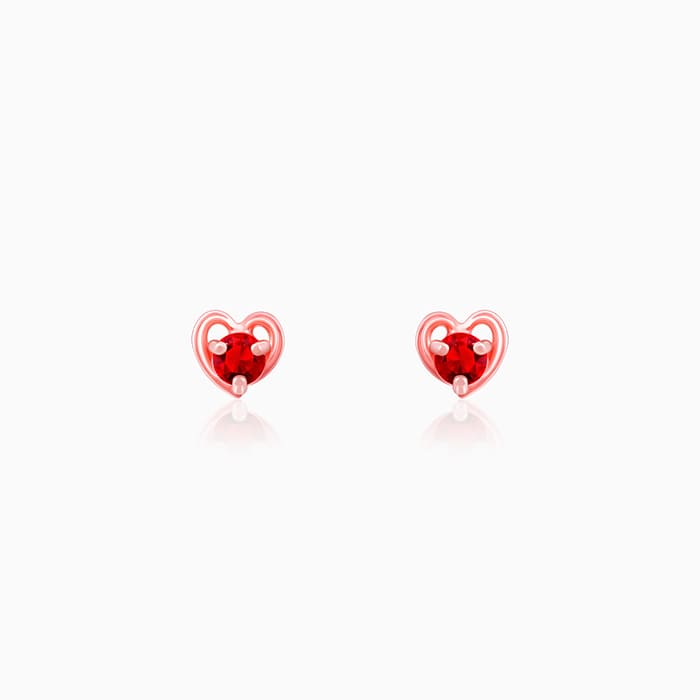 Rose Gold Cute Love Studs