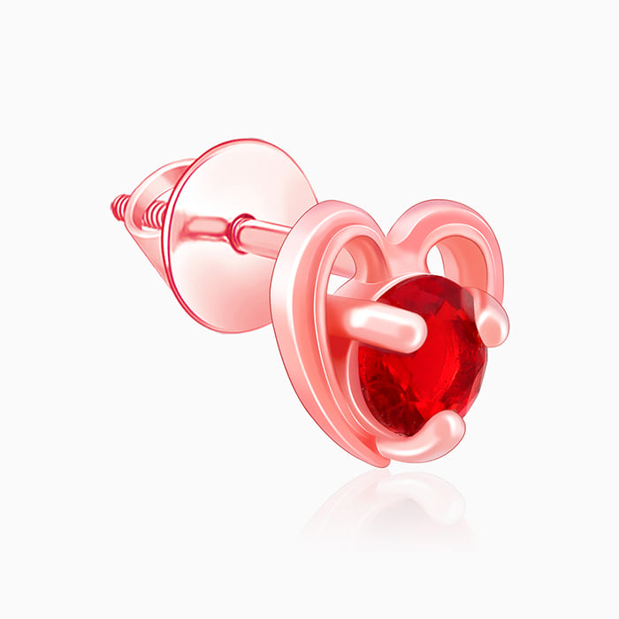 Rose Gold Cute Love Studs