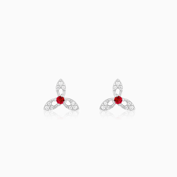 Silver Heart in Heart Earrings