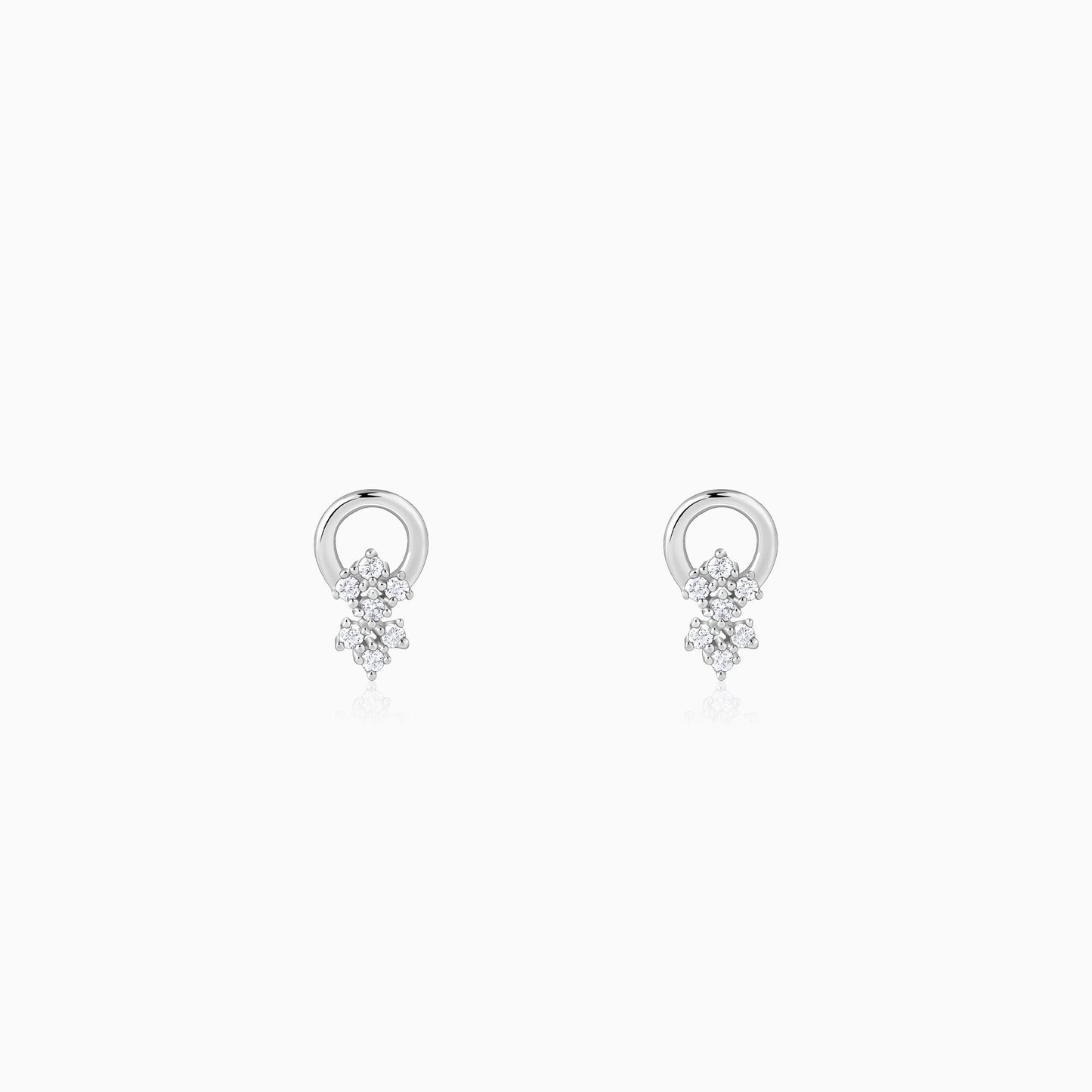 Silver Star Charm Earrings