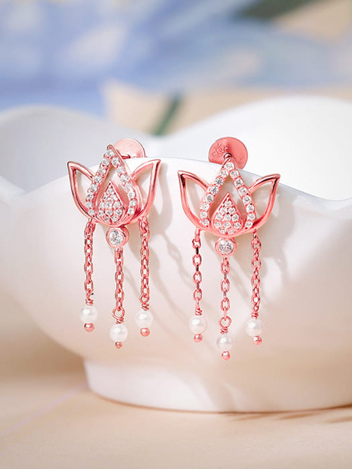 Rose Gold Kamala Earrings