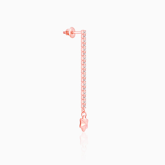 Rose Gold Guiding Star Drop Earrings