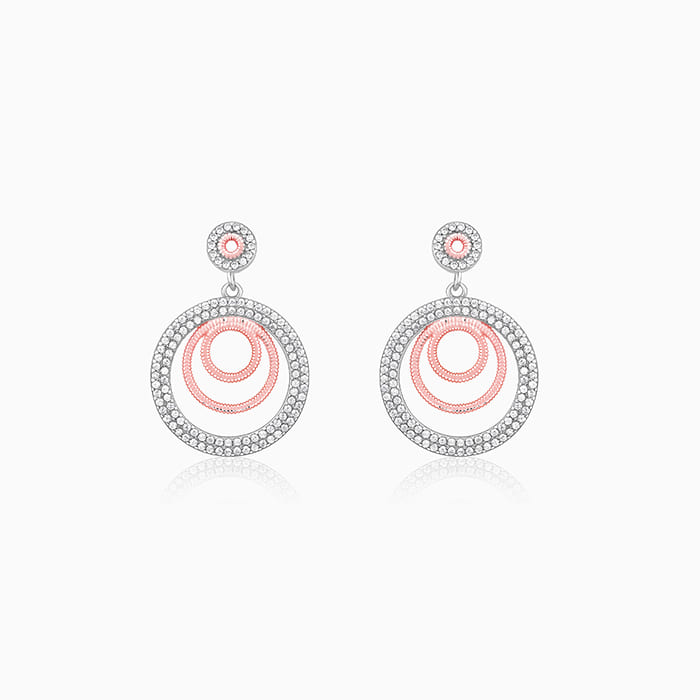 Dual Tone Luna Halo Earrings