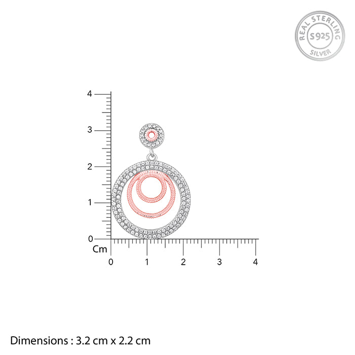 Dual Tone Luna Halo Earrings