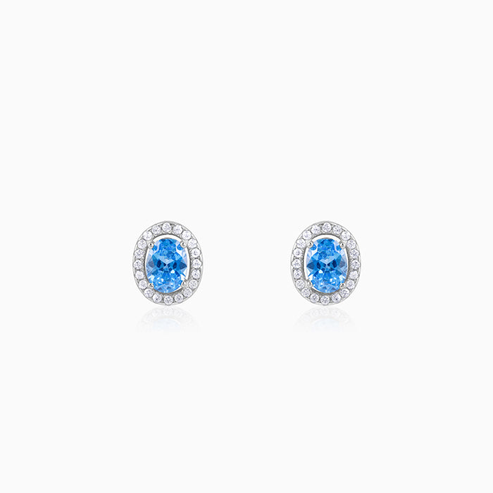 Silver Blue Dreams Studs
