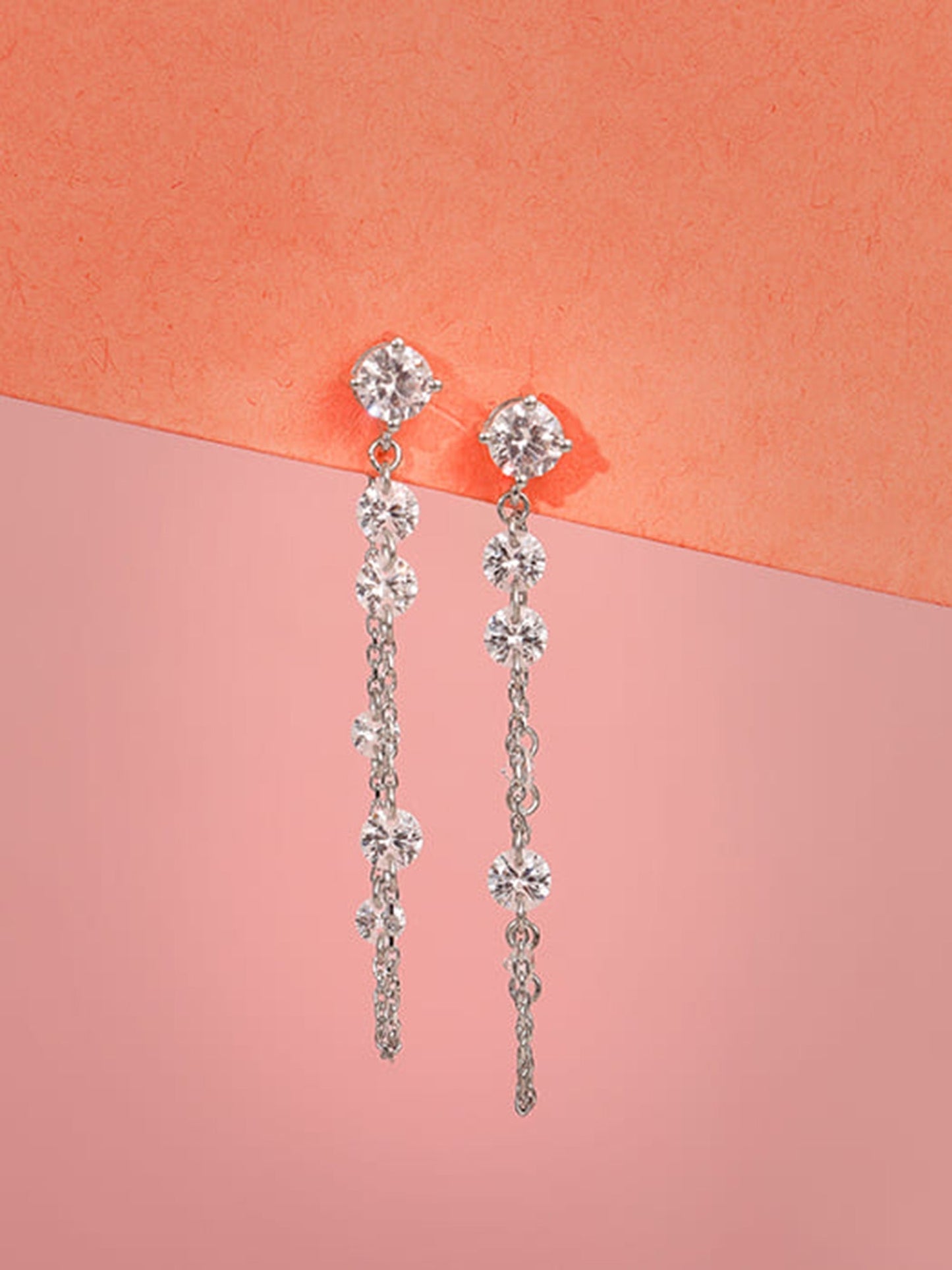Silver Luminous Links Earrings