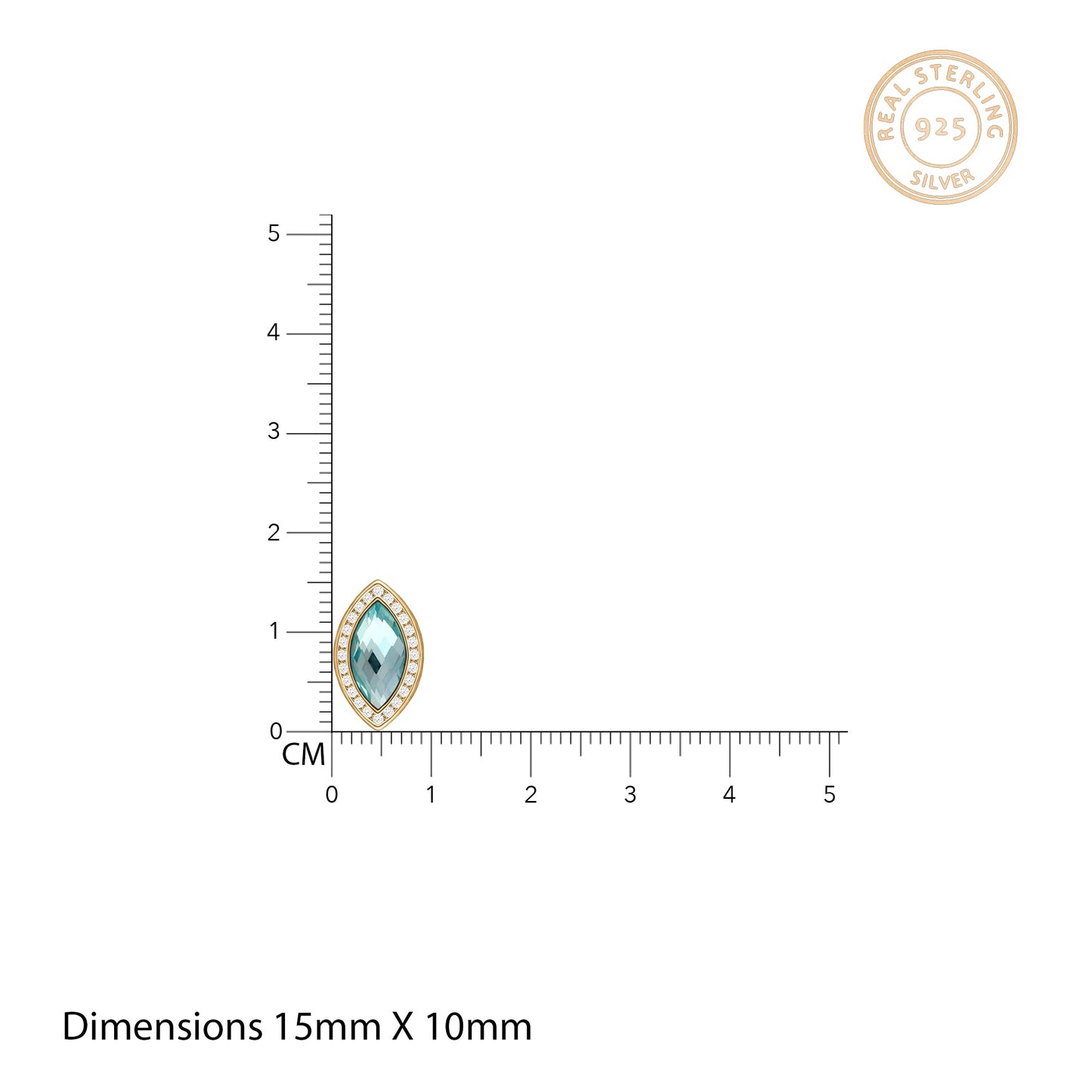 Golden Sea Green Marquise Earrings