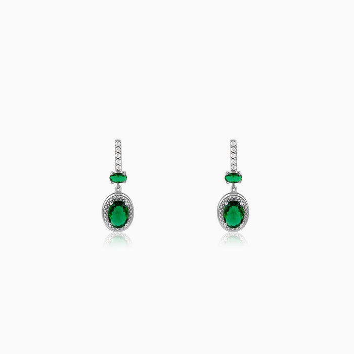 Silver Verdant Whisper Drop Earrings