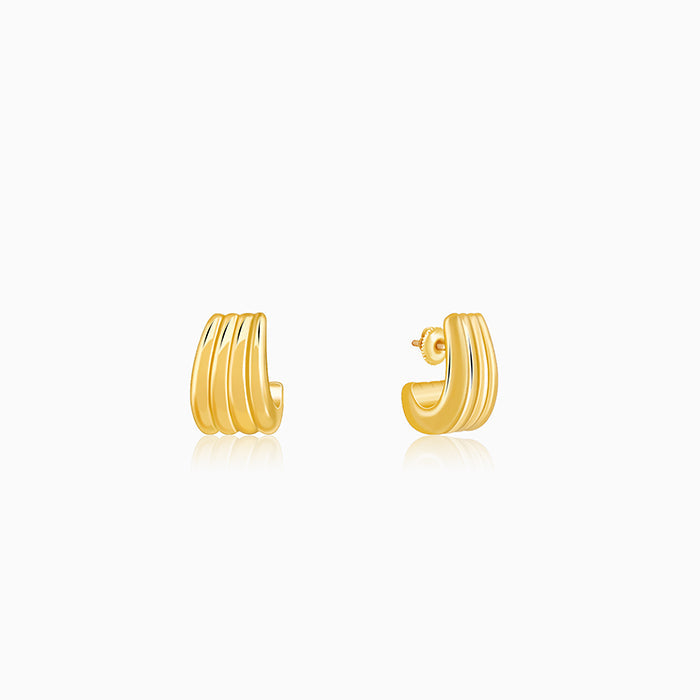 Golden Maven J Stud Earrings