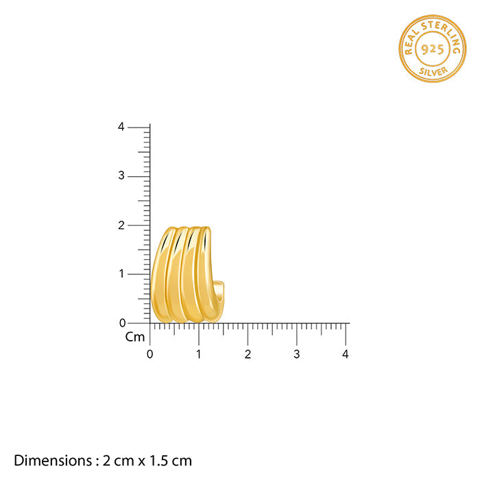 Golden Maven J Stud Earrings