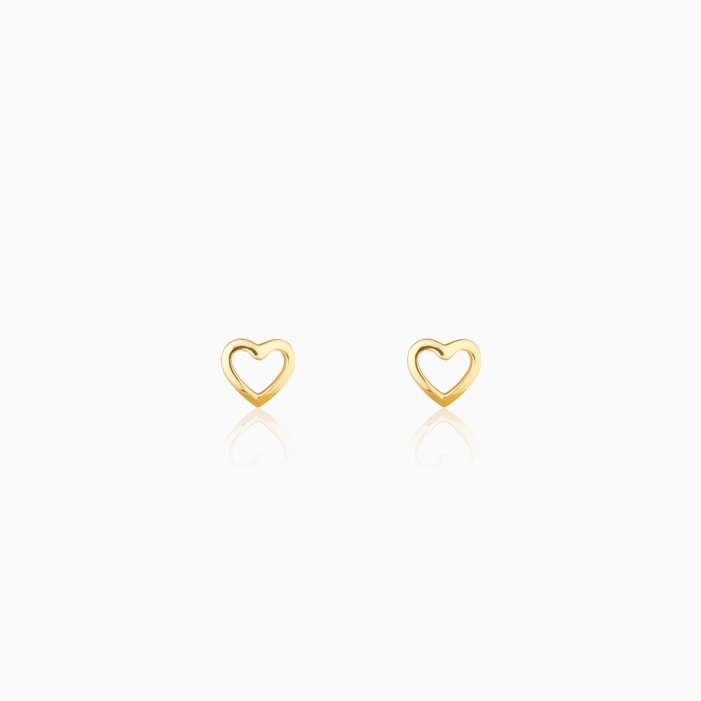 Golden Charming Love Studs