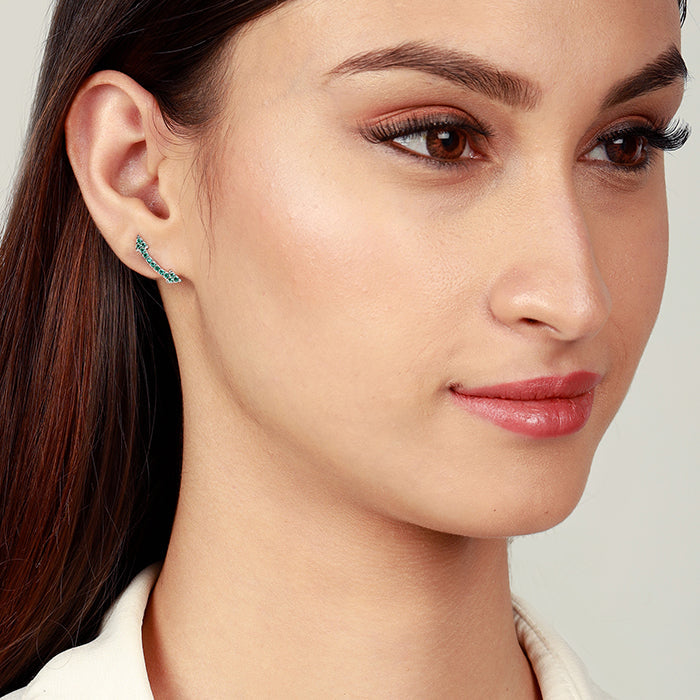Silver Arrow and Evil Eye Mismatched Earrings