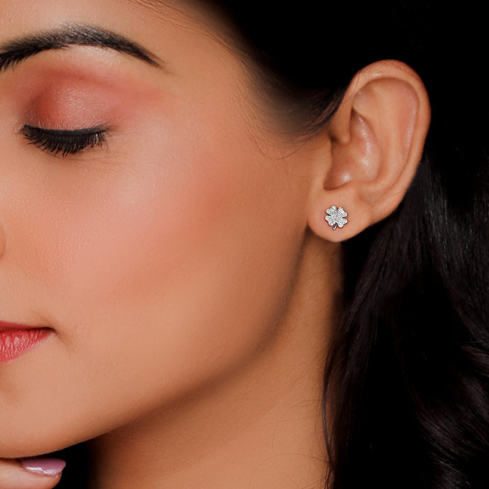 Silver Miss-Match Stud Earrings