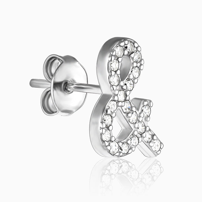 Silver Miss-Match Stud Earrings