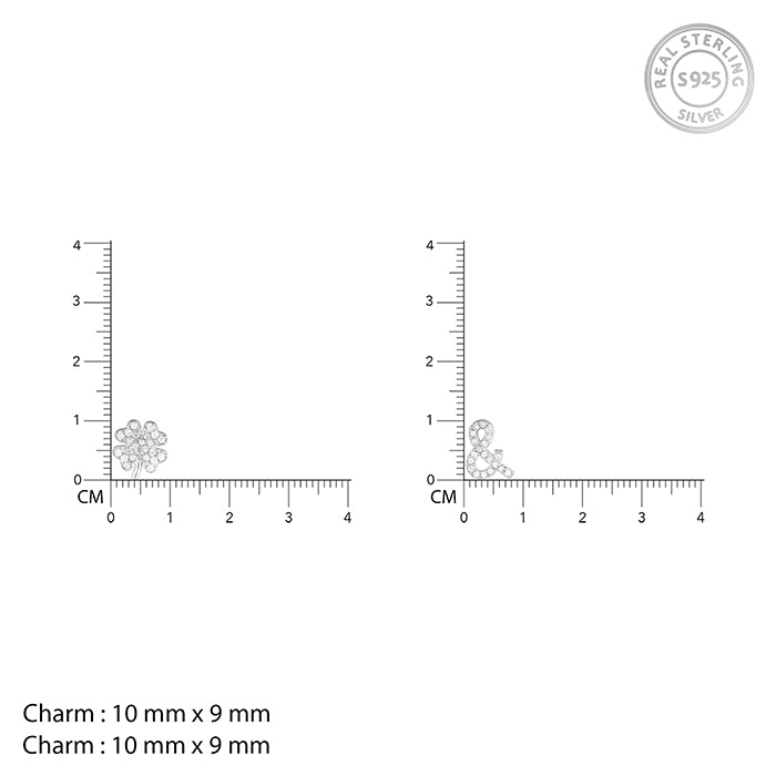 Silver Miss-Match Stud Earrings