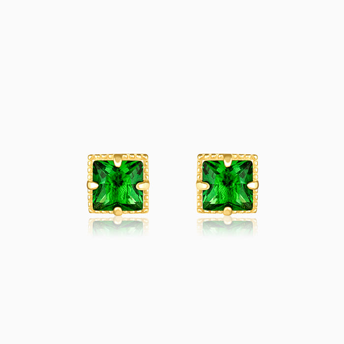 Golden Green Aurora Studs