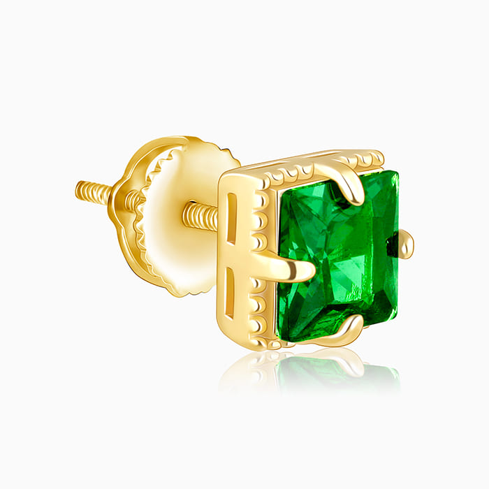 Golden Green Aurora Studs
