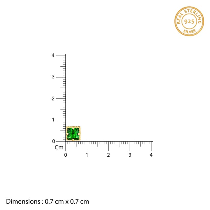 Golden Green Aurora Studs