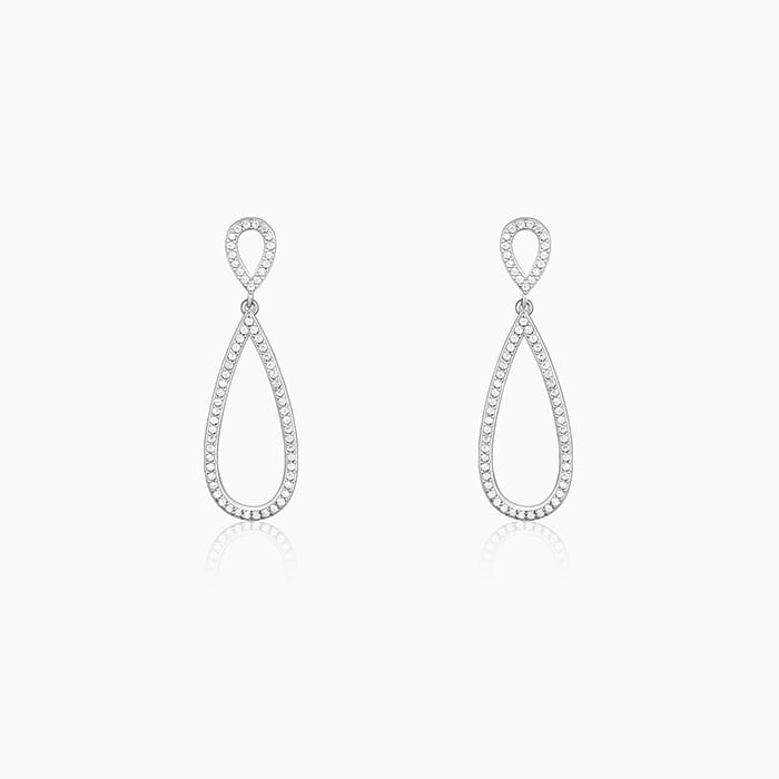 Anushka Sharma Silver Elegant Drop Earrings