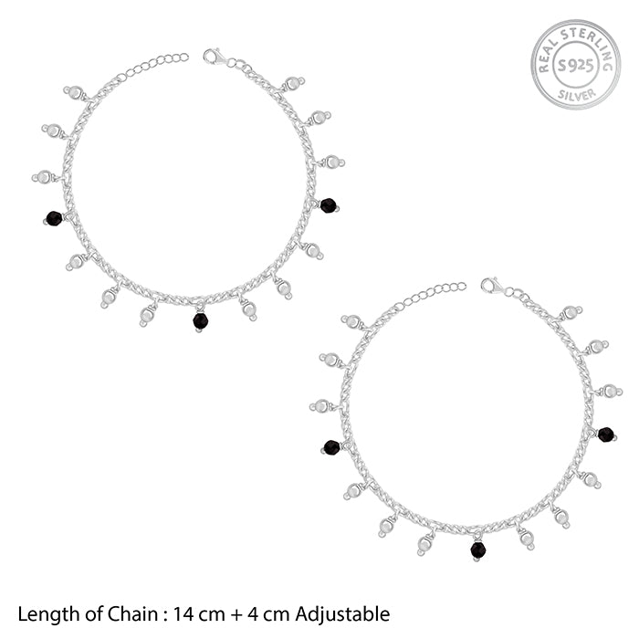 Silver Sparkling Dua Kids Anklet