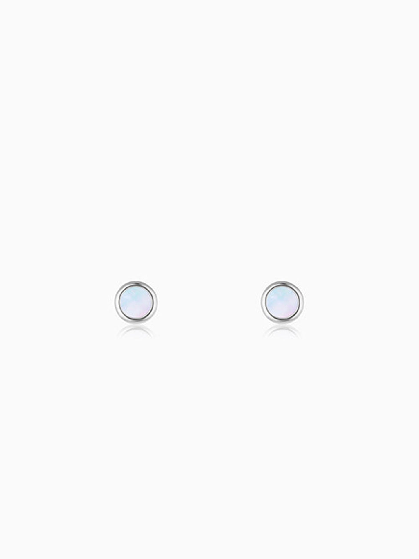 Silver Moonlet Stud For Him