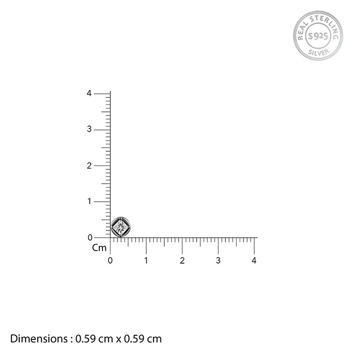 Black Rhodium Balor Stud For Him