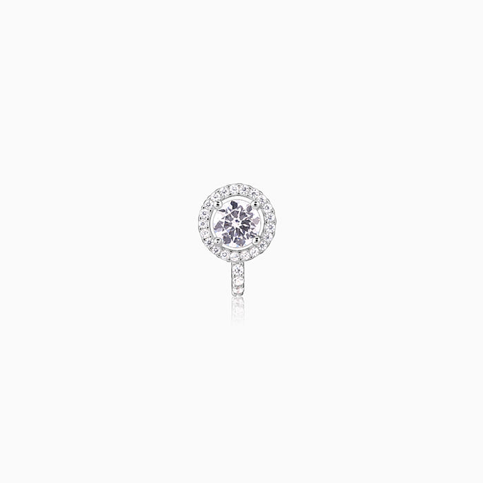 Silver Circular Nose Pin (Clip On)