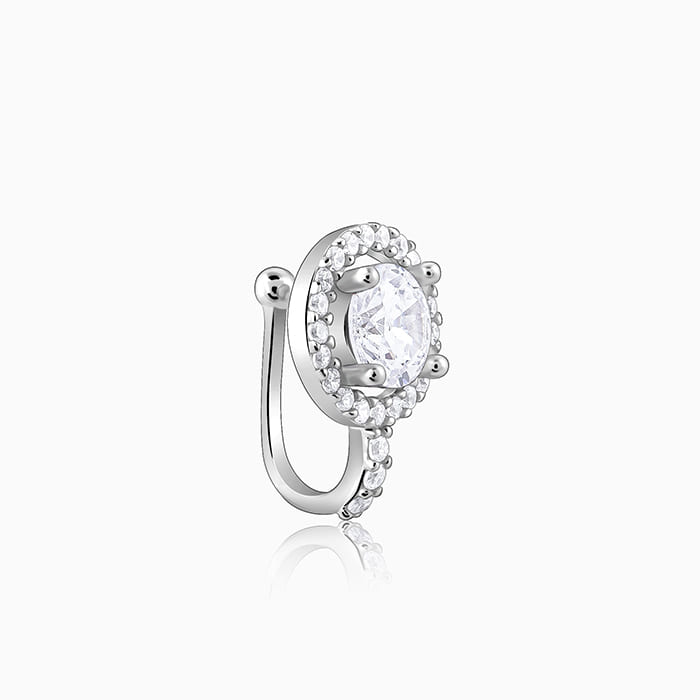 Silver Circular Nose Pin (Clip On)