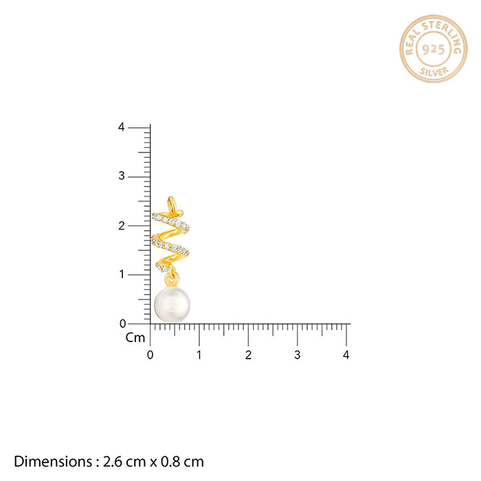 Golden Spiral Beauty Pendant with Link Chain