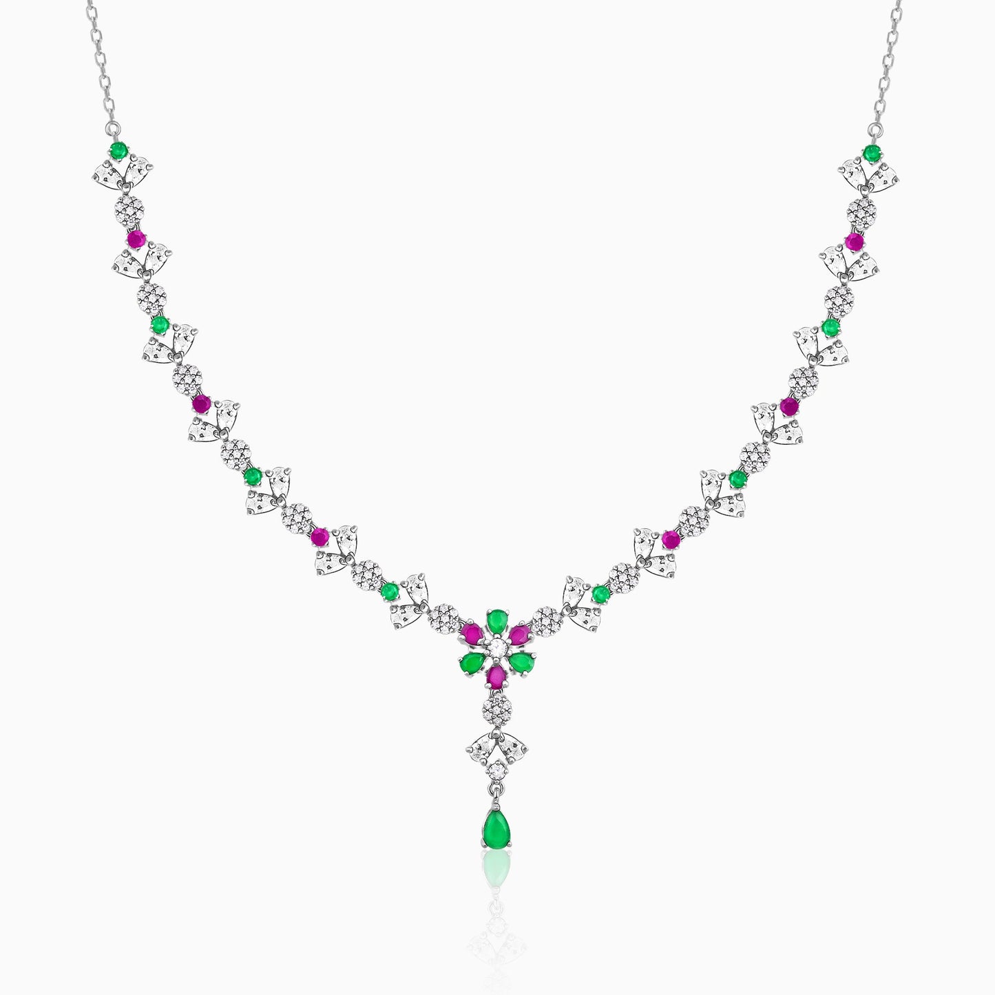 Silver Blooming Floweret Necklace