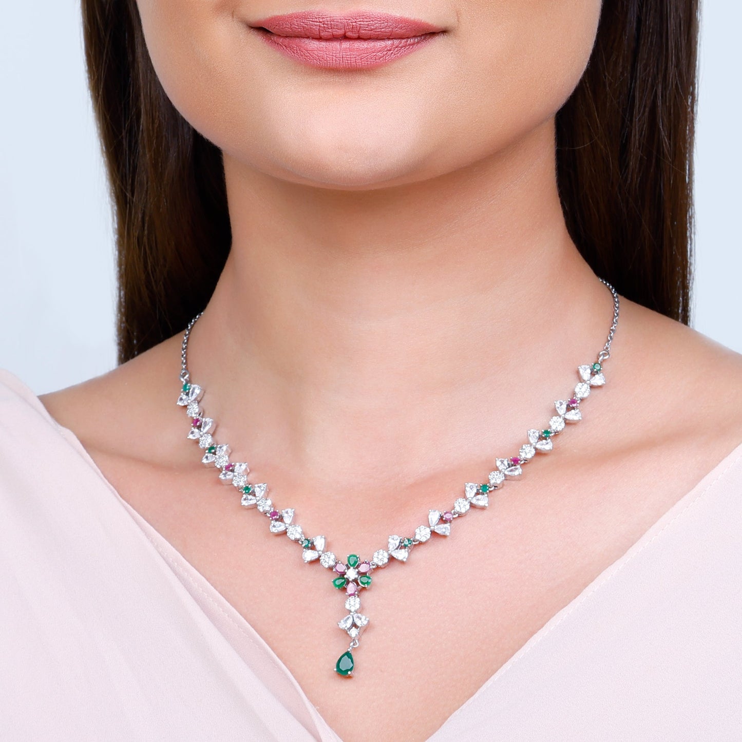 Silver Blooming Floweret Necklace