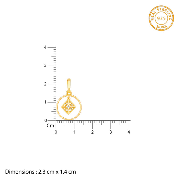 Golden Star Halo Signature Pendant with Link Chain