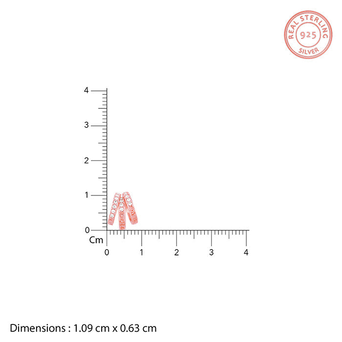 Rose Gold Trinity Pendant with Link Chain