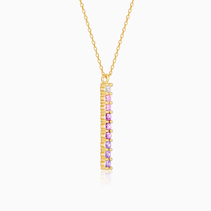 Golden Chromatic Delight Pendant With Link Chain