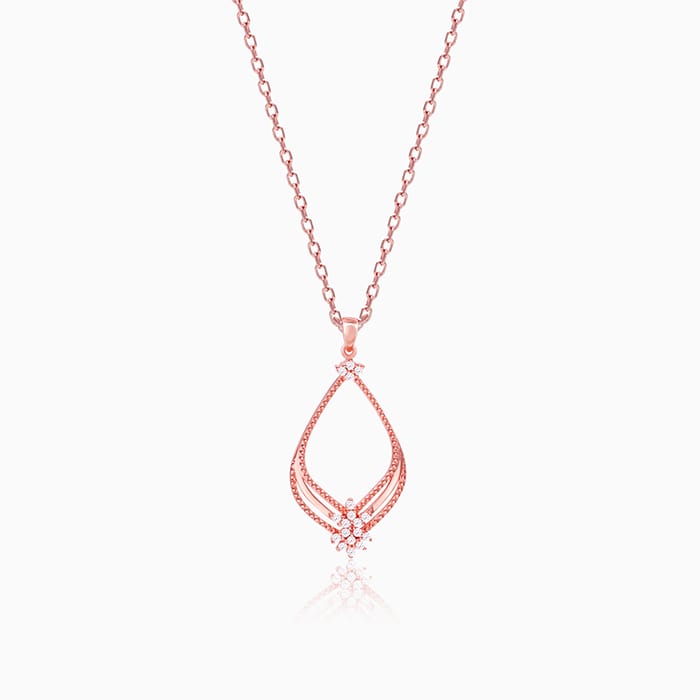 Rose Gold Princess Pendant With Link Chain