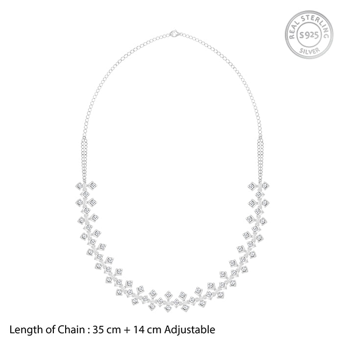 Silver Strings of Shine Necklace