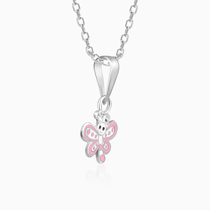 Silver Fairy Dragonfly Kids Pendant With Link Chain (7-10 yrs)