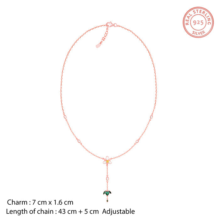 Rose Gold Trillium Treasures Lariat Necklace