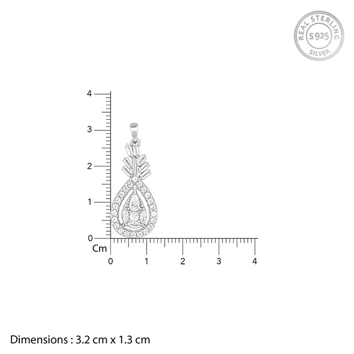 Silver Stark Beauty Pendant With Link Chain