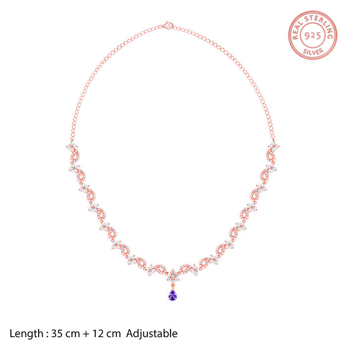 Rose Gold Bridal Celebration Necklace