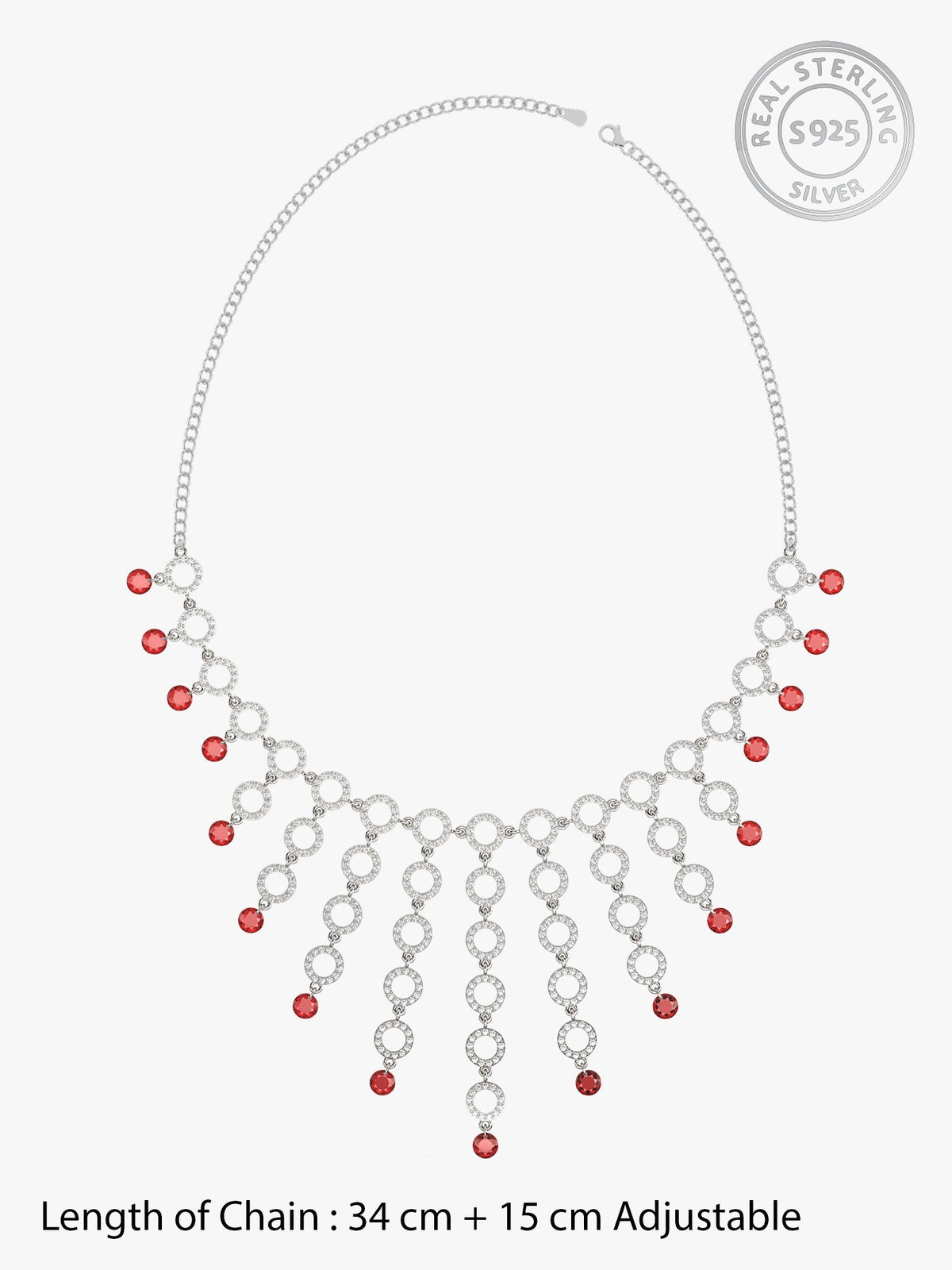 Silver Love in Circles Necklace